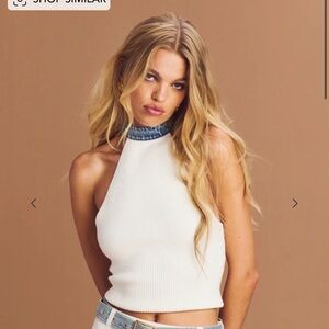 SEROYA | CARA KNIT DENIM TOP